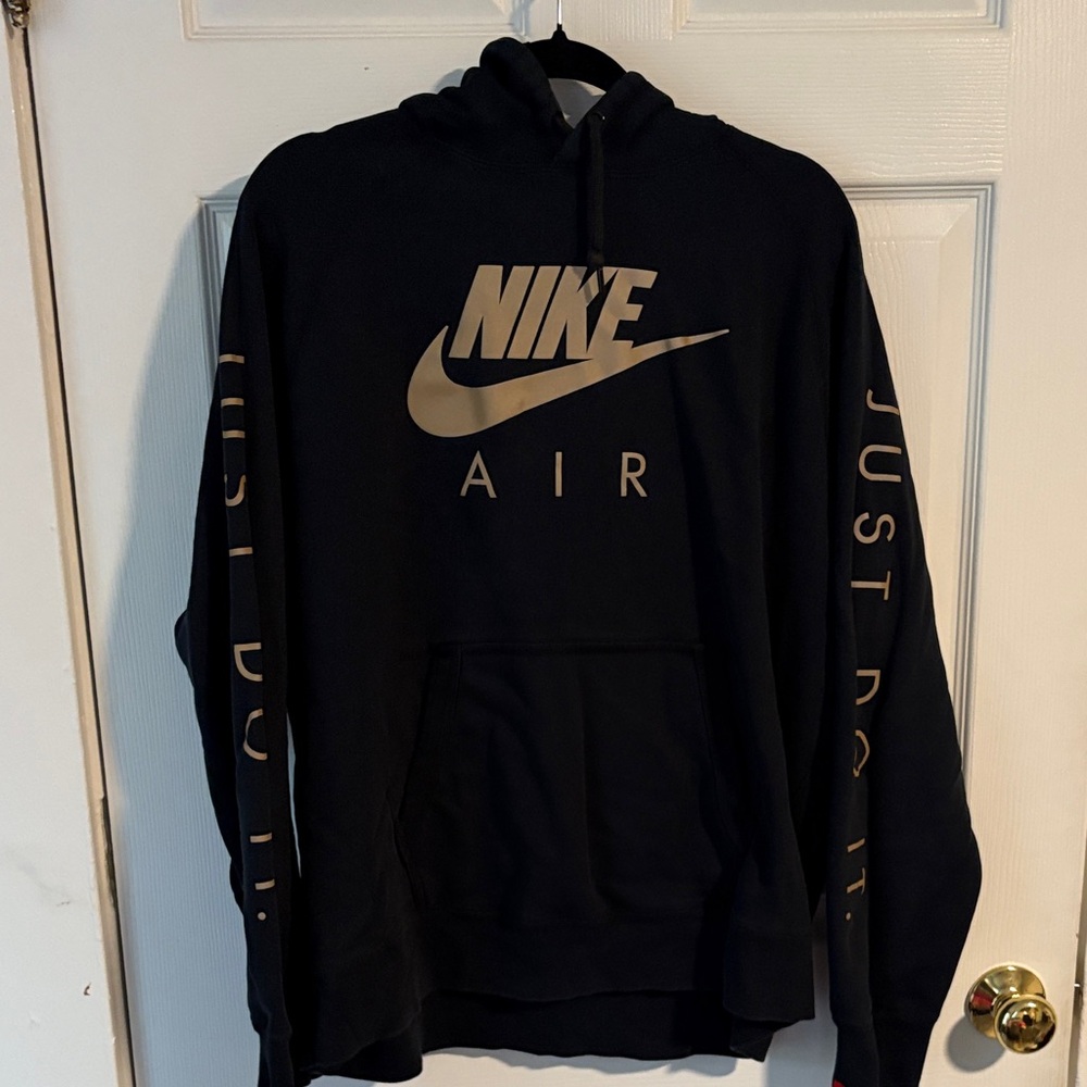 Nike Black Hoodie with Gold Logo